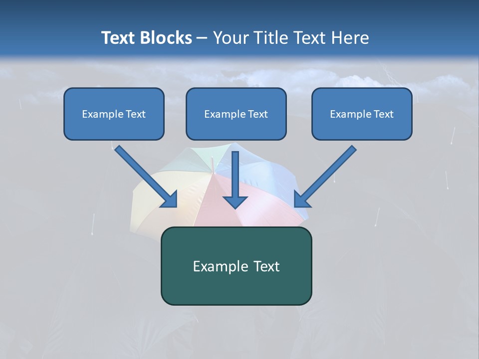 A Group Of People Holding Umbrellas In The Middle Of A Field PowerPoint Template