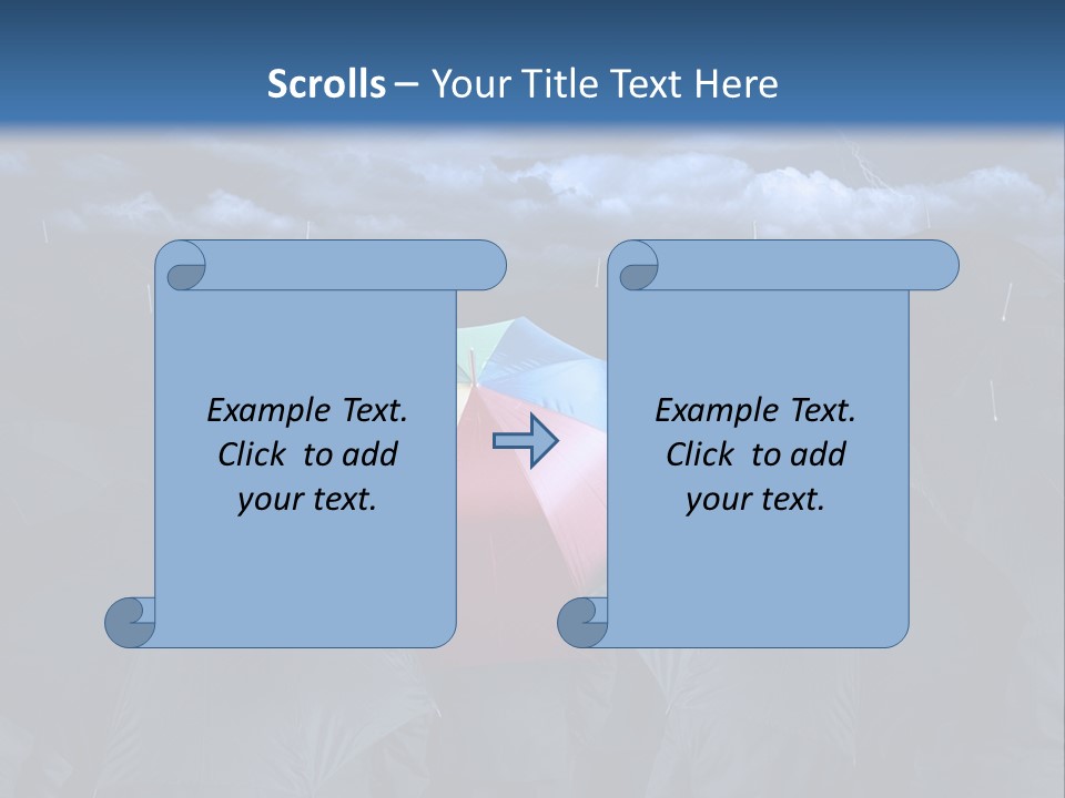 A Group Of People Holding Umbrellas In The Middle Of A Field PowerPoint Template