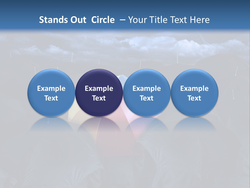 A Group Of People Holding Umbrellas In The Middle Of A Field PowerPoint Template