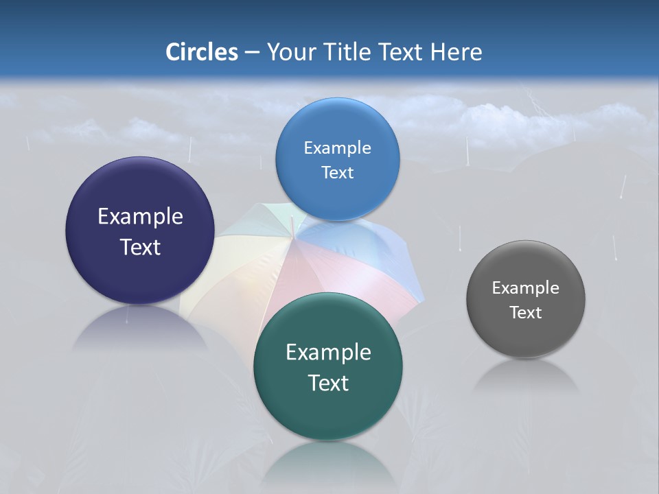 A Group Of People Holding Umbrellas In The Middle Of A Field PowerPoint Template