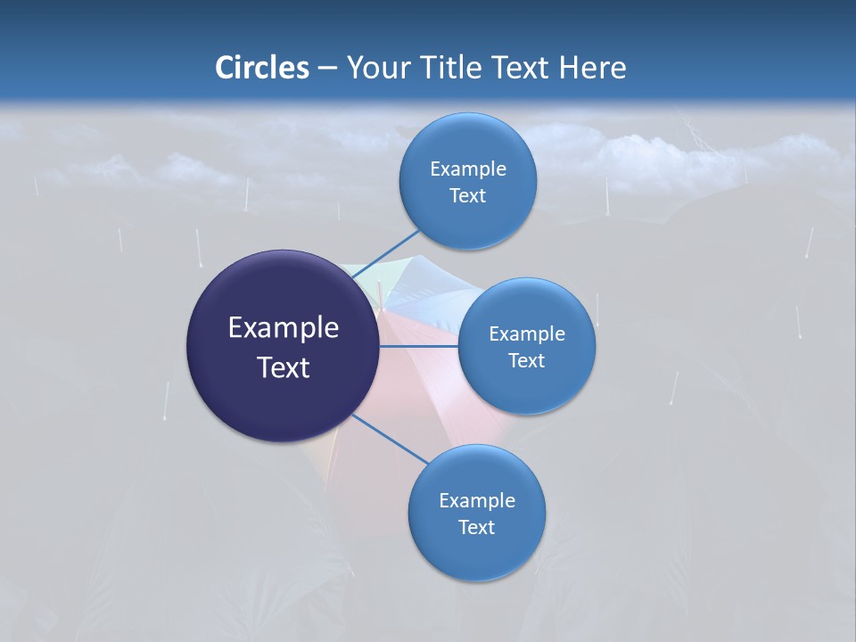 A Group Of People Holding Umbrellas In The Middle Of A Field PowerPoint Template