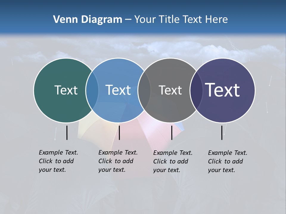 A Group Of People Holding Umbrellas In The Middle Of A Field PowerPoint Template