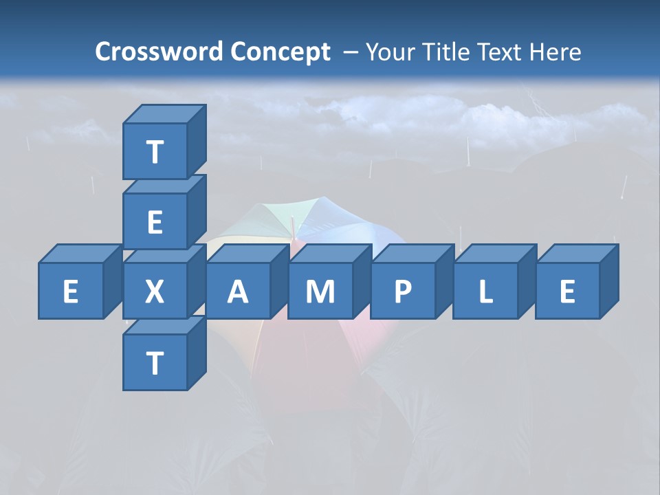 A Group Of People Holding Umbrellas In The Middle Of A Field PowerPoint Template