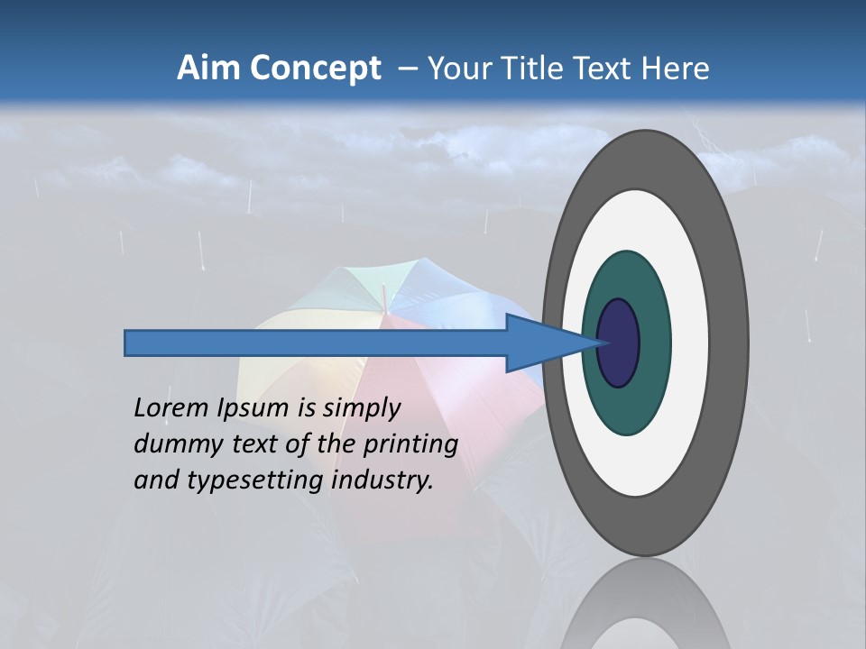 A Group Of People Holding Umbrellas In The Middle Of A Field PowerPoint Template