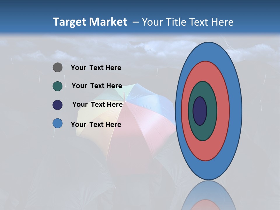 A Group Of People Holding Umbrellas In The Middle Of A Field PowerPoint Template