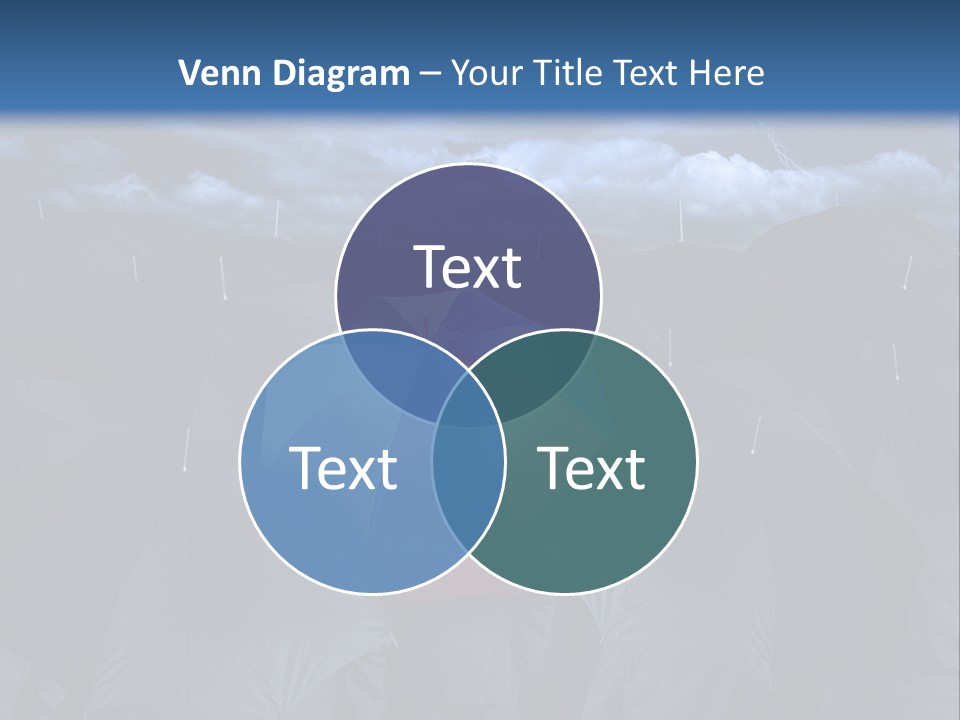 A Group Of People Holding Umbrellas In The Middle Of A Field PowerPoint Template