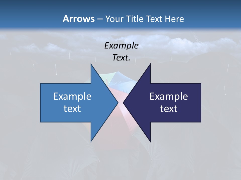 A Group Of People Holding Umbrellas In The Middle Of A Field PowerPoint Template