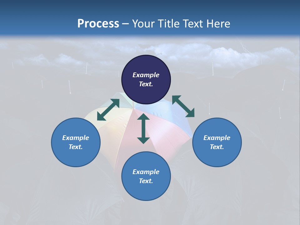A Group Of People Holding Umbrellas In The Middle Of A Field PowerPoint Template