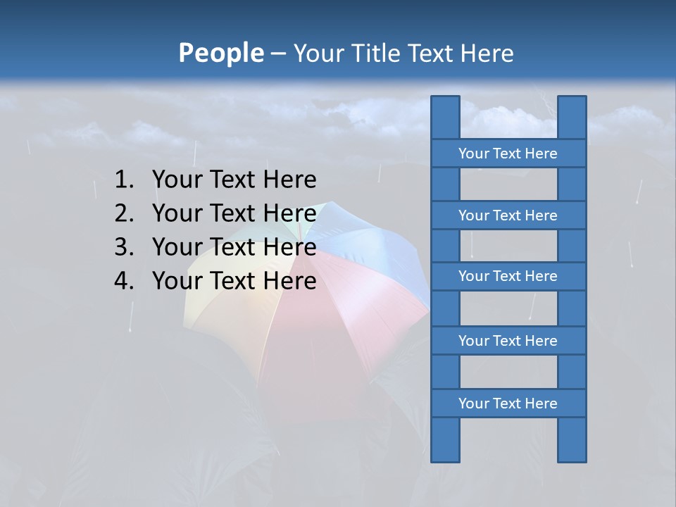 A Group Of People Holding Umbrellas In The Middle Of A Field PowerPoint Template