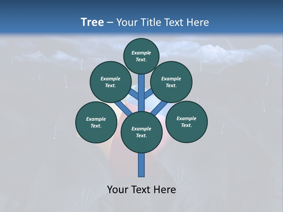 A Group Of People Holding Umbrellas In The Middle Of A Field PowerPoint Template