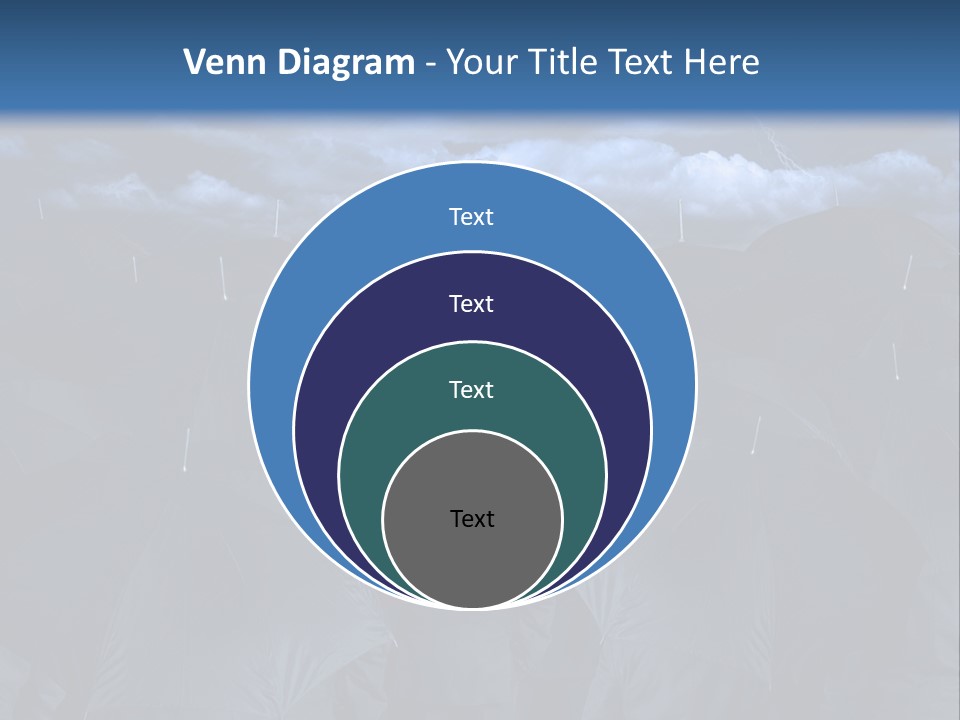 A Group Of People Holding Umbrellas In The Middle Of A Field PowerPoint Template