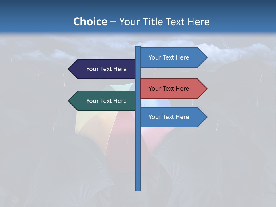 A Group Of People Holding Umbrellas In The Middle Of A Field PowerPoint Template