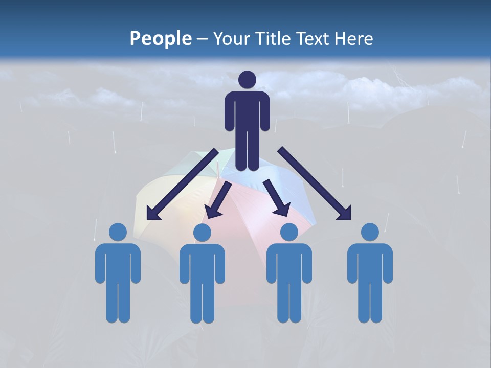 A Group Of People Holding Umbrellas In The Middle Of A Field PowerPoint Template