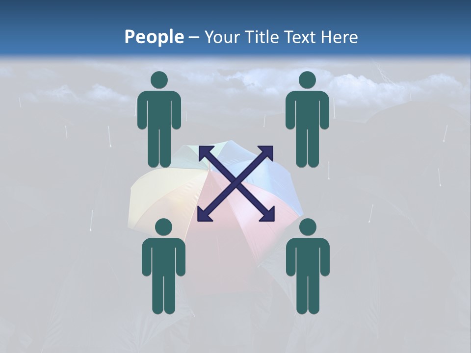 A Group Of People Holding Umbrellas In The Middle Of A Field PowerPoint Template