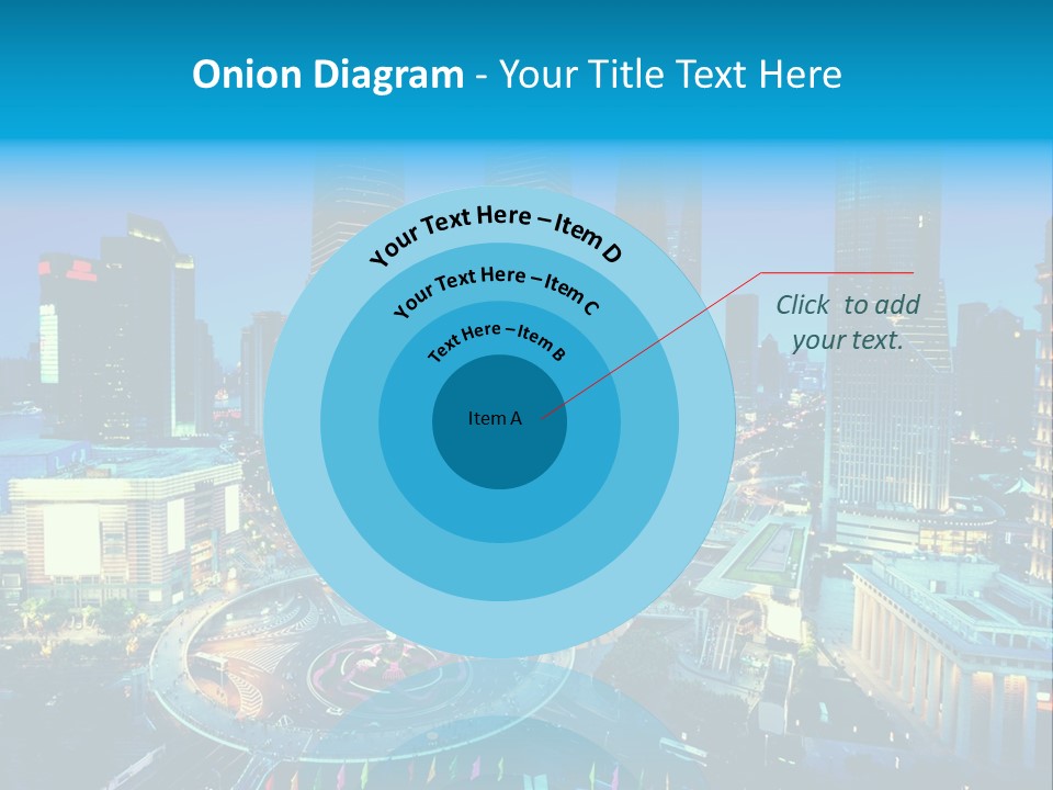A Cityscape With Skyscrapers In The Background At Night PowerPoint Template
