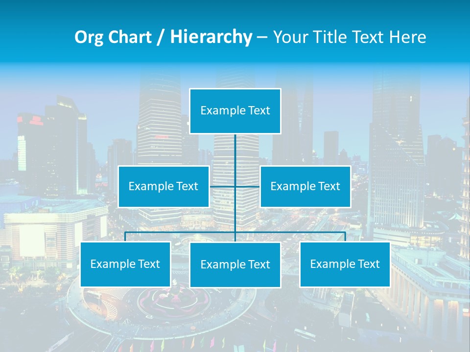 A Cityscape With Skyscrapers In The Background At Night PowerPoint Template