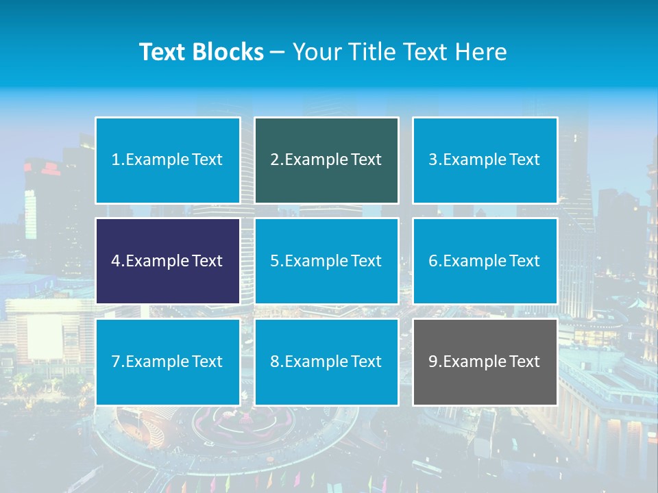 A Cityscape With Skyscrapers In The Background At Night PowerPoint Template