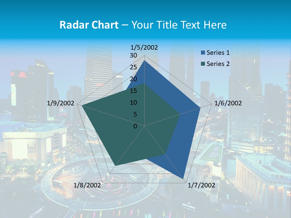 A Cityscape With Skyscrapers In The Background At Night PowerPoint Template