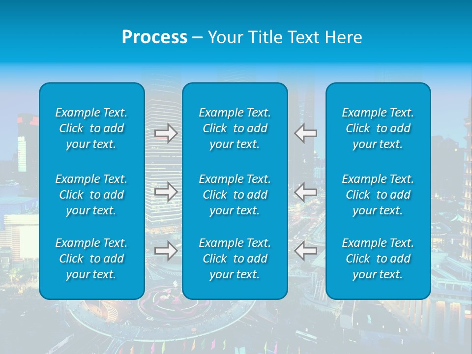 A Cityscape With Skyscrapers In The Background At Night PowerPoint Template