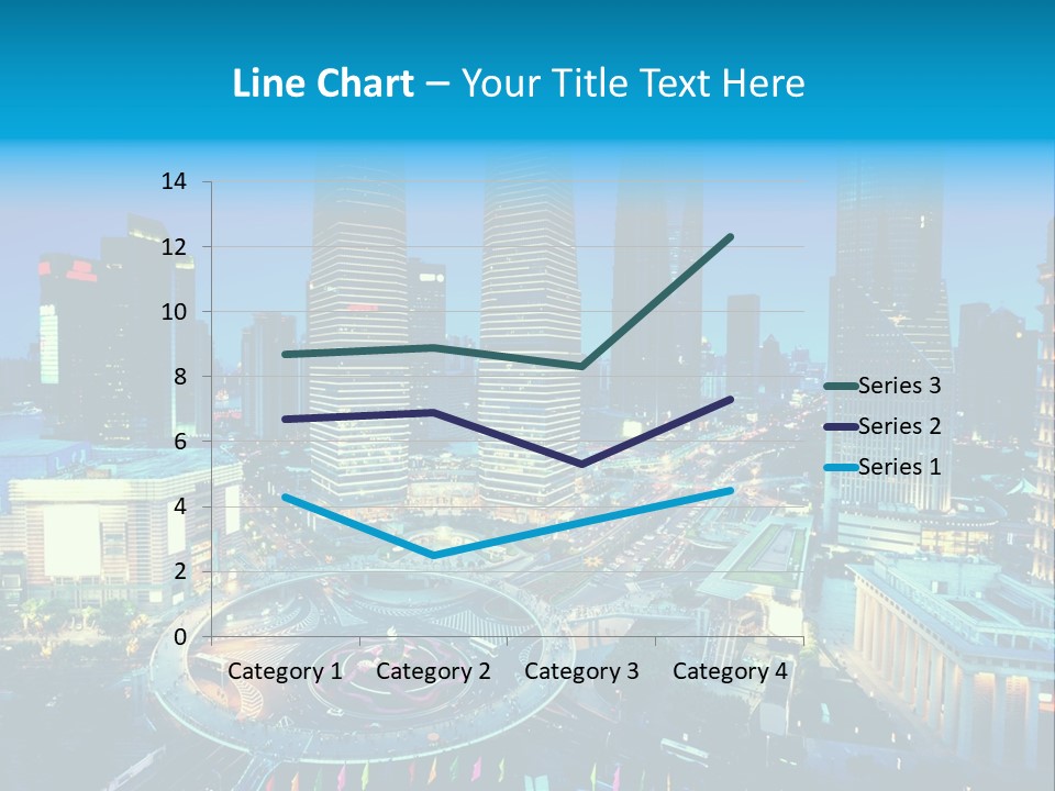 A Cityscape With Skyscrapers In The Background At Night PowerPoint Template