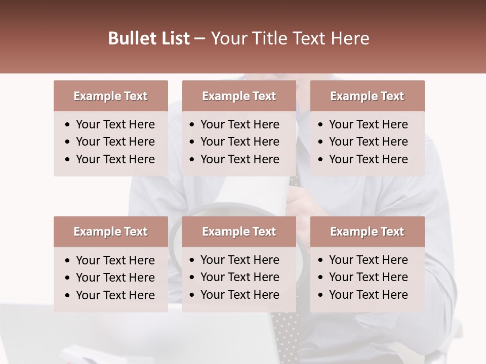 A Man Holding A Megaphone In Front Of A Laptop PowerPoint Template