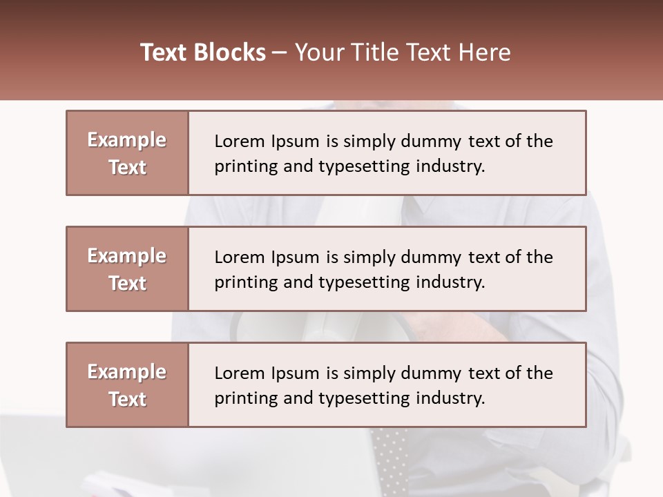 A Man Holding A Megaphone In Front Of A Laptop PowerPoint Template