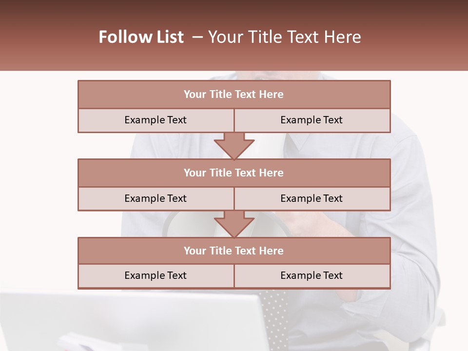 A Man Holding A Megaphone In Front Of A Laptop PowerPoint Template
