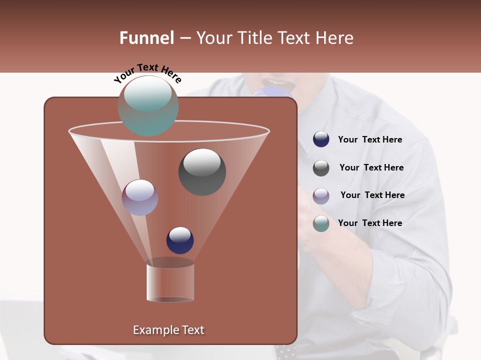 A Man Holding A Megaphone In Front Of A Laptop PowerPoint Template