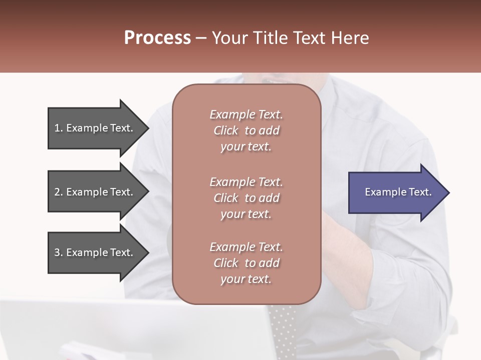 A Man Holding A Megaphone In Front Of A Laptop PowerPoint Template