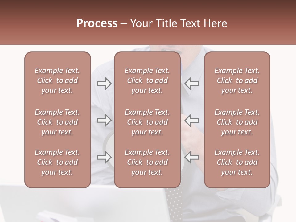 A Man Holding A Megaphone In Front Of A Laptop PowerPoint Template