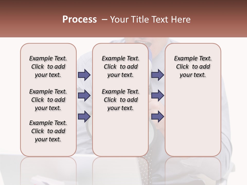 A Man Holding A Megaphone In Front Of A Laptop PowerPoint Template