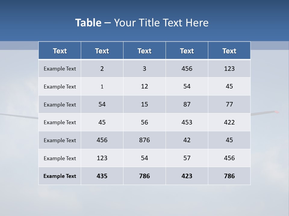 A Small Airplane Flying Through A Cloudy Blue Sky PowerPoint Template