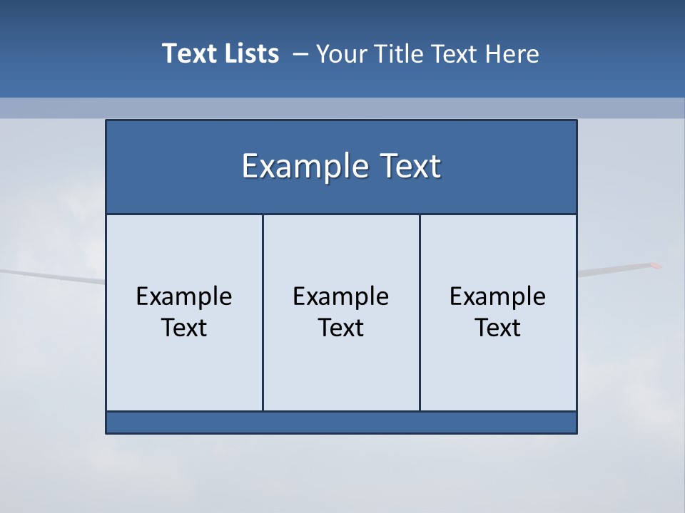 A Small Airplane Flying Through A Cloudy Blue Sky PowerPoint Template