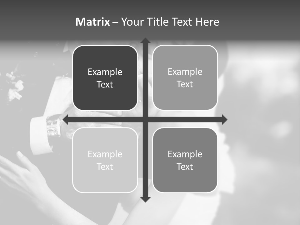 A Man And A Woman Kissing In A Black And White Photo PowerPoint Template