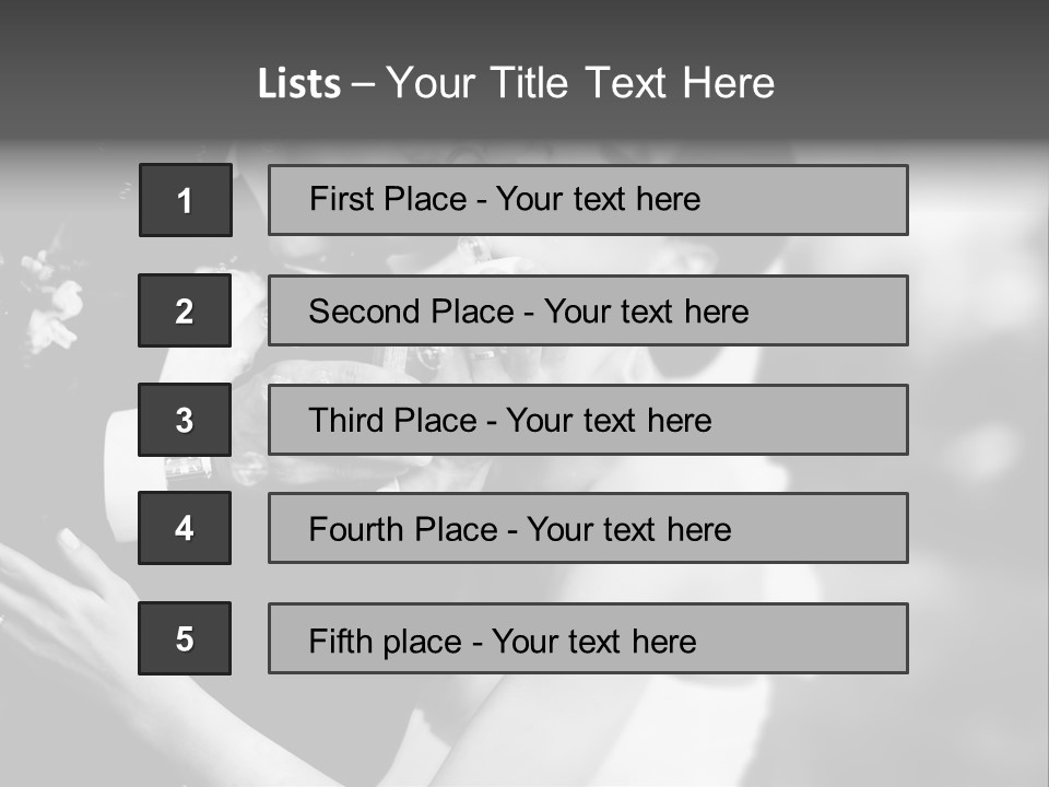 A Man And A Woman Kissing In A Black And White Photo PowerPoint Template