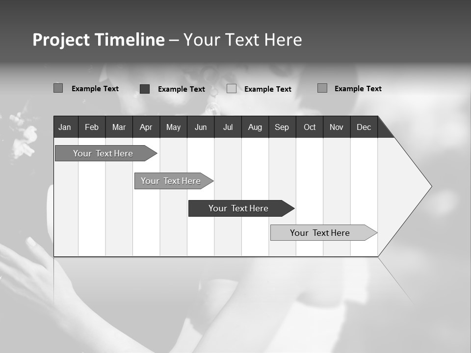 A Man And A Woman Kissing In A Black And White Photo PowerPoint Template