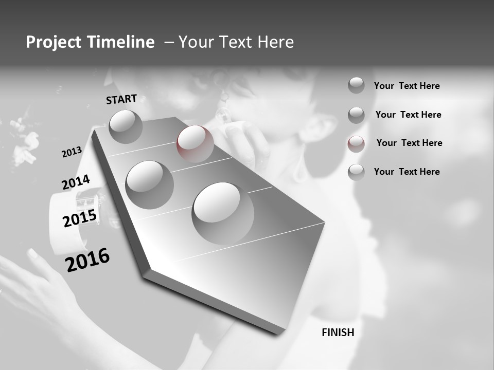 A Man And A Woman Kissing In A Black And White Photo PowerPoint Template