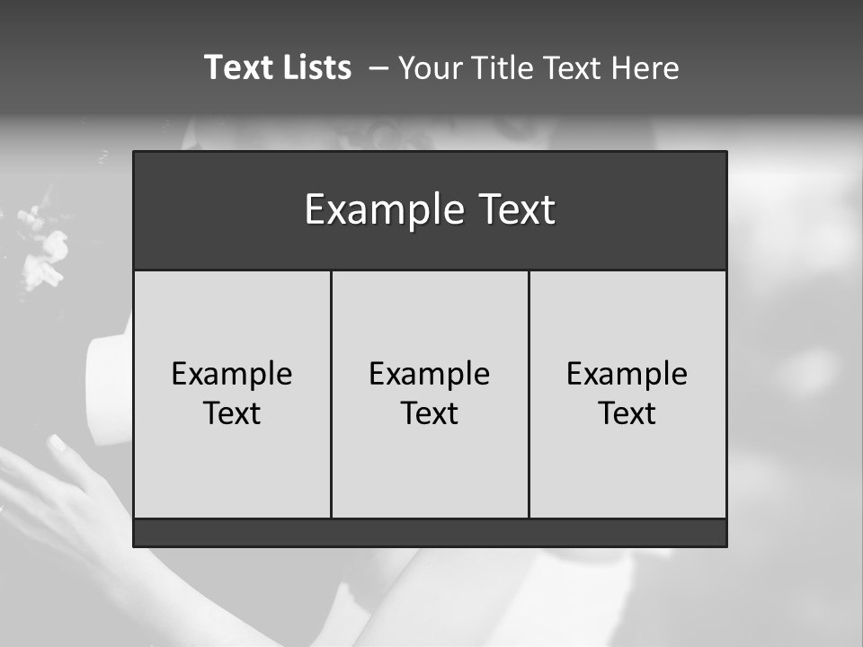 A Man And A Woman Kissing In A Black And White Photo PowerPoint Template