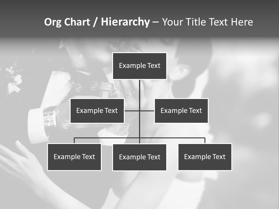 A Man And A Woman Kissing In A Black And White Photo PowerPoint Template