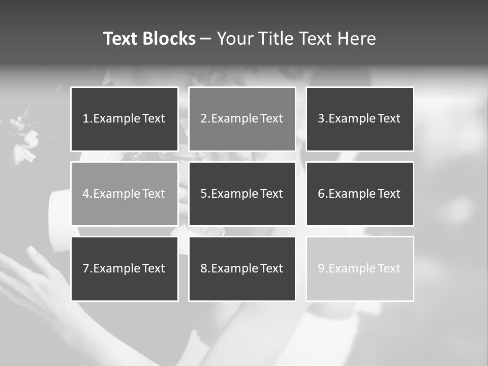 A Man And A Woman Kissing In A Black And White Photo PowerPoint Template