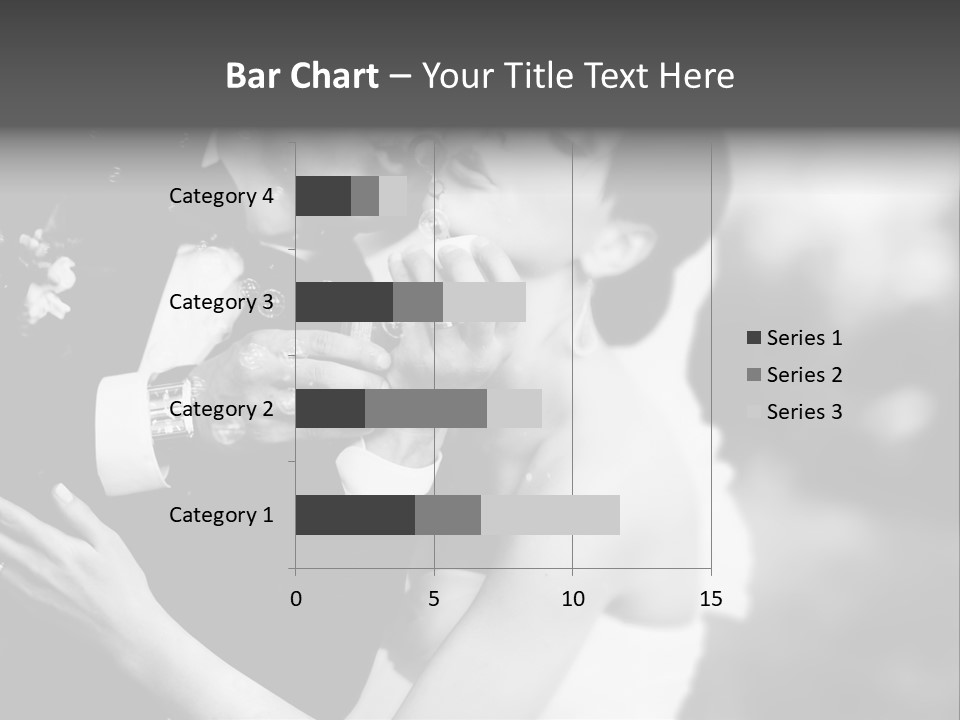 A Man And A Woman Kissing In A Black And White Photo PowerPoint Template
