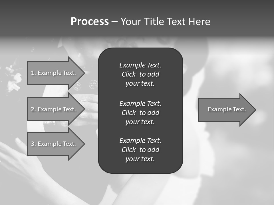 A Man And A Woman Kissing In A Black And White Photo PowerPoint Template