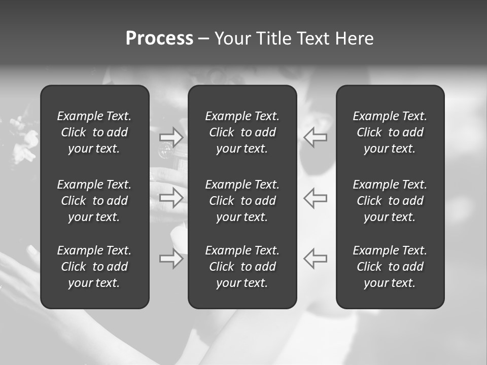 A Man And A Woman Kissing In A Black And White Photo PowerPoint Template
