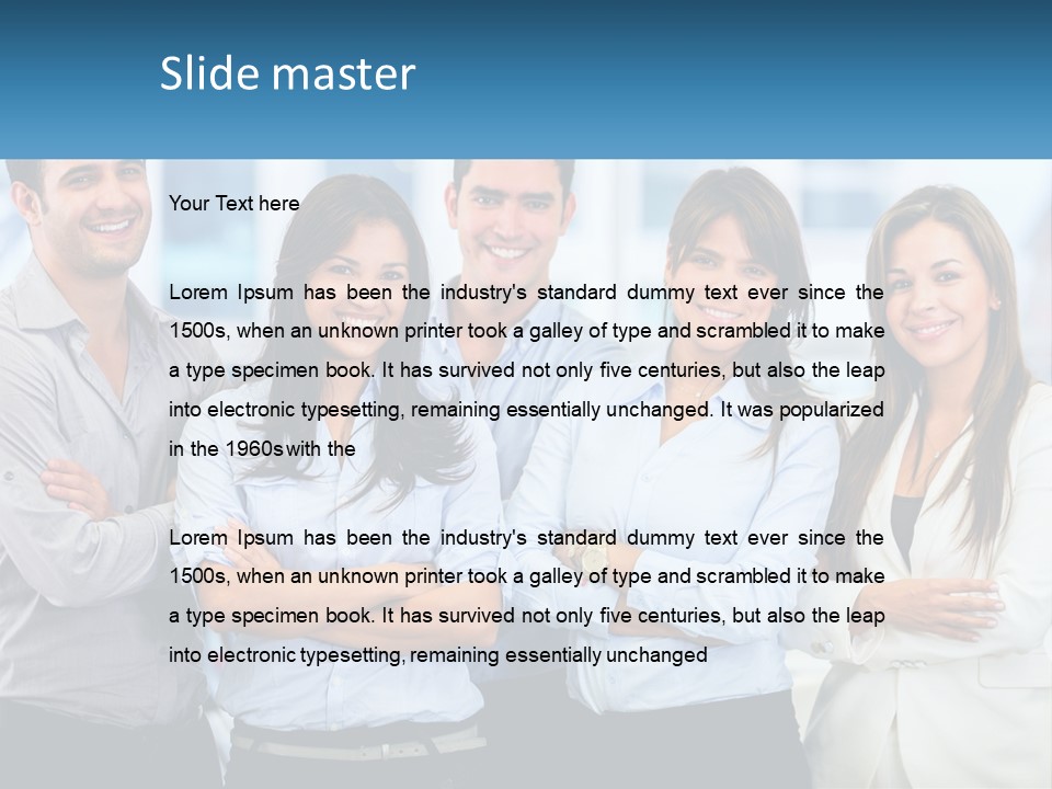 A Group Of People Standing Next To Each Other PowerPoint Template