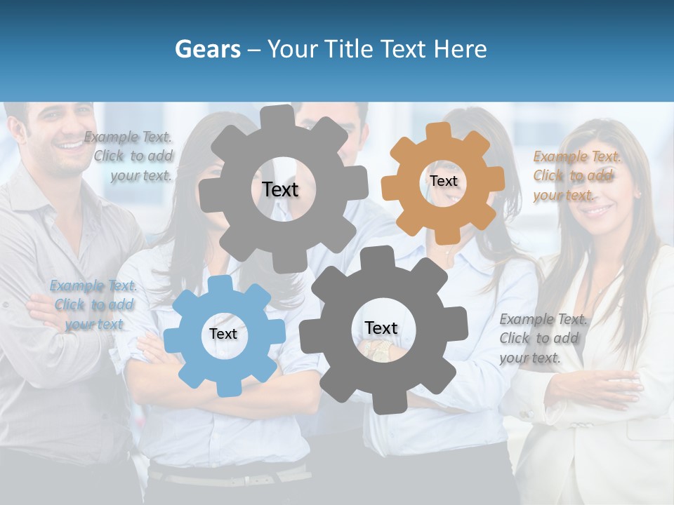 A Group Of People Standing Next To Each Other PowerPoint Template