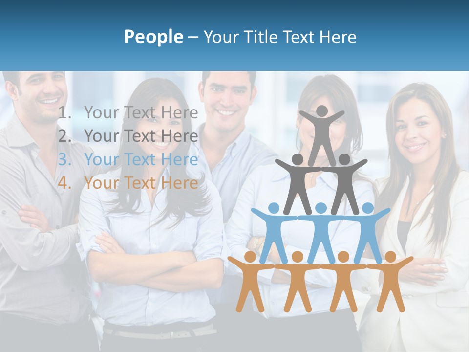 A Group Of People Standing Next To Each Other PowerPoint Template