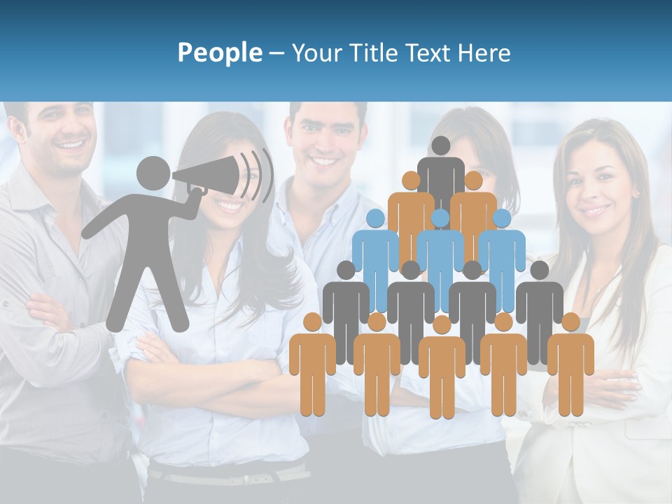 A Group Of People Standing Next To Each Other PowerPoint Template