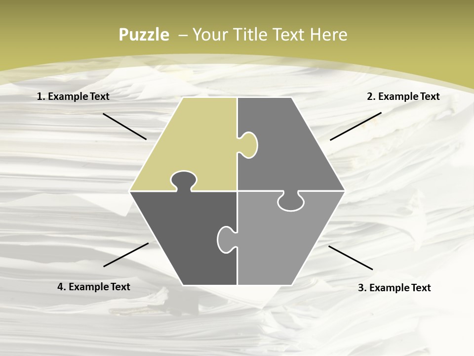 A Pile Of Papers On Top Of A White Plate PowerPoint Template