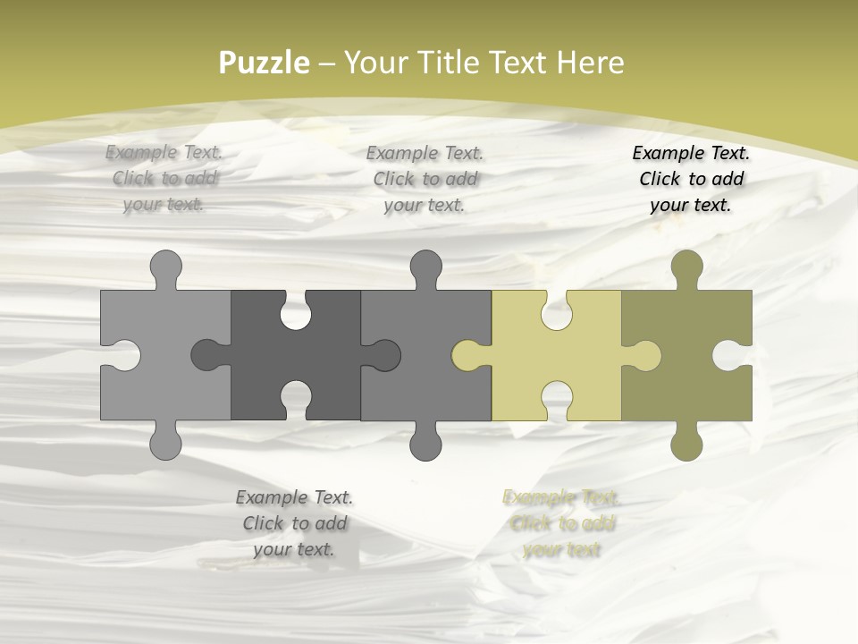 A Pile Of Papers On Top Of A White Plate PowerPoint Template