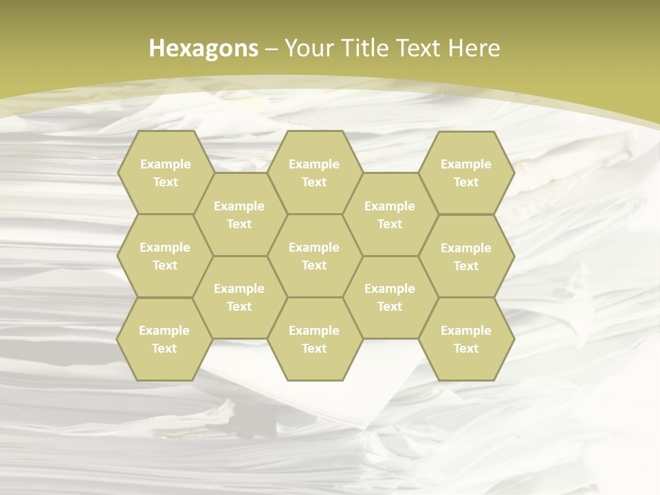 A Pile Of Papers On Top Of A White Plate PowerPoint Template